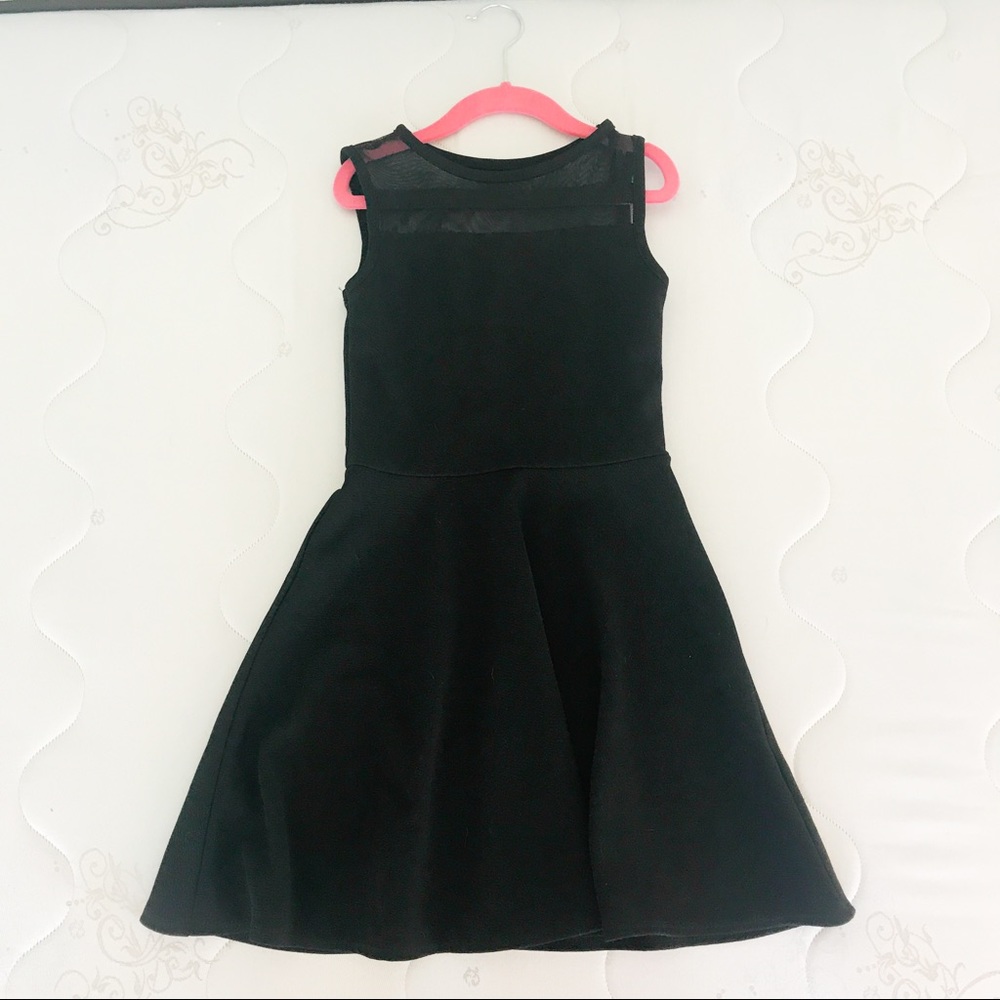 NWT AQUA (brand) Girls Sheer Yolk Skater Dress SM